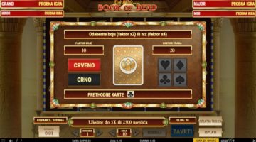 Duplanje uloga na slotovima - Book of Dead