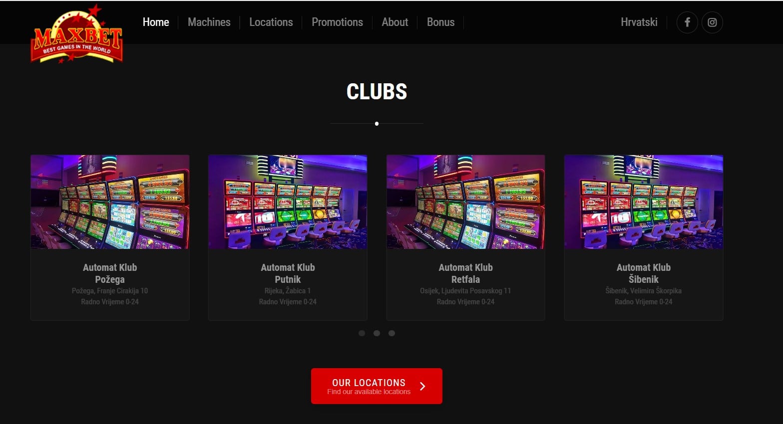 Max Bet automat klubovi